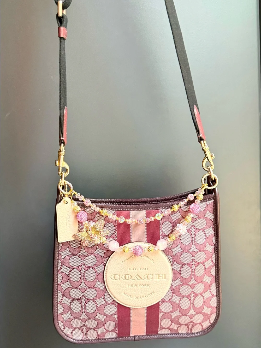 Coach Dempsey File Bag in Signature Jacquard with Stripe - NWOT